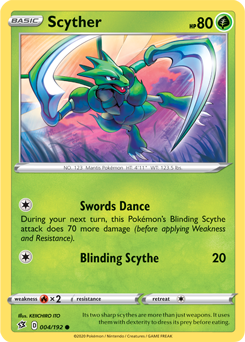 Scyther 4/192 Pokémon card from Rebel Clash for sale at best price