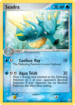 Carte Pokémon Peu commune Seadra 48/109 de la série Ex Team Rocket Returns