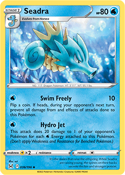 Seadra 036/196 Pokémon card from Lost Origin for sale at best price