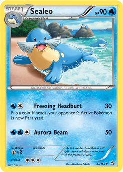 Uncommon Pokémon card Sealeo 47/160 from Primal Clash expansion