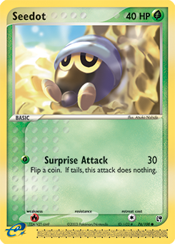 Seedot 76/100 Pokémon card from Ex Sandstorm for sale at best price