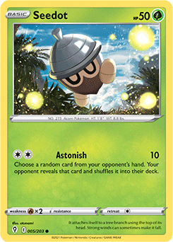 Seedot 5/203 Pokémon card from Evolving Skies for sale at best price