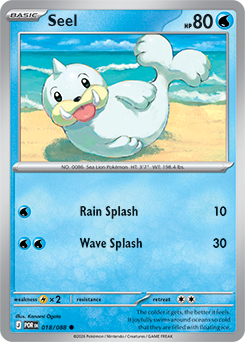 Common Pokémon card Seel 18/88 from Perfect Order expansion