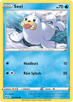 Seel 033/196 Pokémon card from Lost Origin for sale at best price