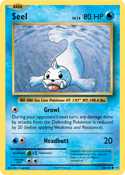 Seel 28/108 Pokémon card from Evolutions for sale at best price