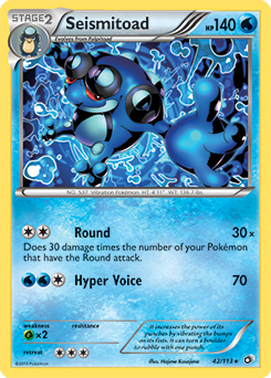 Seismitoad 42/113 Pokémon card from Legendary Treasures for sale at best price