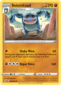 Seismitoad 90/203 Pokémon card from Evolving Skies for sale at best price