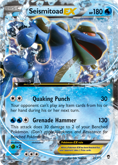 Seismitoad EX 20/111 Pokémon card from Furious Fists for sale at best price