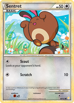 Sentret 80/123 Pokémon card from HeartGold SoulSilver for sale at best price