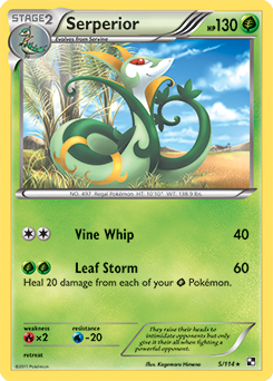 Serperior 5/114 Pokémon card from Black & White for sale at best price