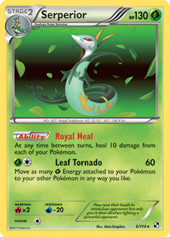 Serperior 6/114 Pokémon card from Black & White for sale at best price