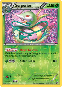 Uncommon Pokémon card Serperior RC3/RC25 from Legendary Treasures expansion