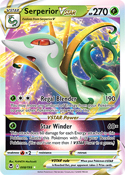 Serperior VSTAR 008/195 Pokémon card from Silver Tempest for sale at best price