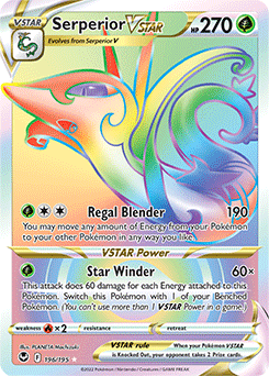 Serperior VSTAR 196/195 Pokémon card from Silver Tempest for sale at best price