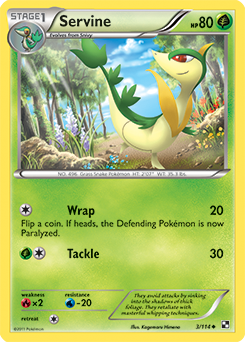 Servine 3/114 Pokémon card from Black & White for sale at best price