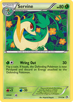 Servine 7/113 Pokémon card from Legendary Treasures for sale at best price