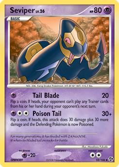 Seviper 52/106 Pokémon card from Great Encounters for sale at best price