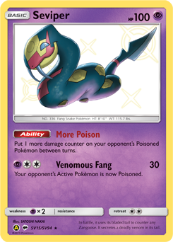 Seviper SV15/SV94 Pokémon card from Hidden Fates for sale at best price