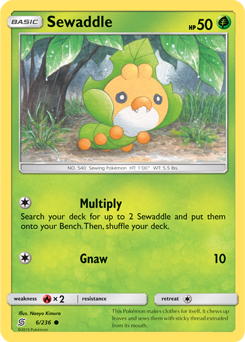Sewaddle 6/236 Pokémon card from Unified Minds for sale at best price