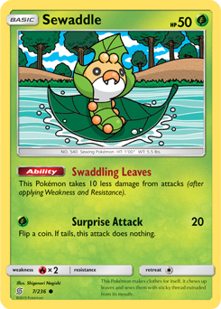 Sewaddle 7/236 Pokémon card from Unified Minds for sale at best price