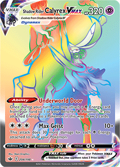 Shadow Rider Calyrex V 204/198 Pokémon card from Chilling Reign for sale at best price