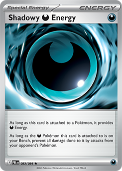 Rare Pokémon card Shadowy Darkness Energy 83/84 from Pitch Black expansion