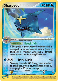 Carte Pokémon Sharpedo 22/109 de la série Ex Rubis & Saphir en vente au meilleur prix