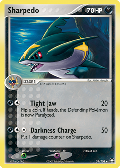 Carte Pokémon Sharpedo 38/108 de la série Ex Gardiens du Pouvoir en vente au meilleur prix