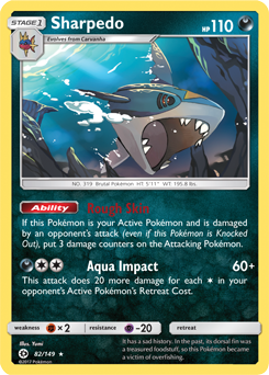 Sharpedo 82/149 Pokémon card from Sun & Moon for sale at best price