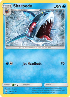 Sharpedo 28/145 Pokémon card from Guardians Rising for sale at best price