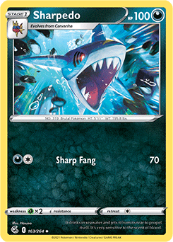 Sharpedo 163/264 Pokémon card from Fusion Strike for sale at best price