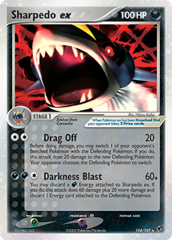 Carte Pokémon Sharpedo ex 104/107 de la série Ex Deoxys en vente au meilleur prix