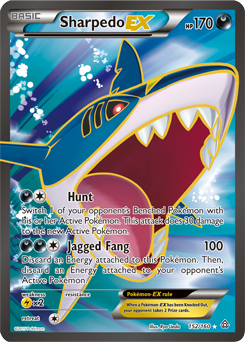 Full Art Pokémon Pokémon card Sharpedo EX 152/160 from Primal Clash expansion