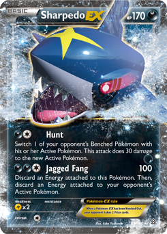Pokémon EX Pokémon card Sharpedo EX 91/160 from Primal Clash expansion