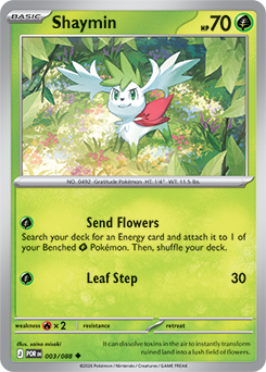 Uncommon Pokémon card Shaymin 3/88 from Perfect Order expansion