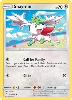 Shaymin 111/156 Pokémon card from Untra Prism for sale at best price