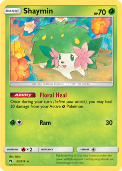 Shaymin 33/214 Pokémon card from Lost Thunder for sale at best price