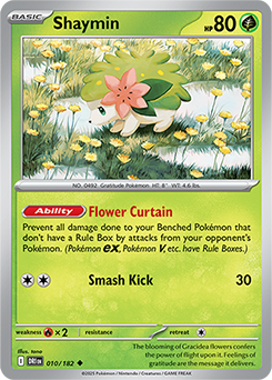 Uncommon Pokémon card Shaymin 10/182 from Destined Rivals expansion