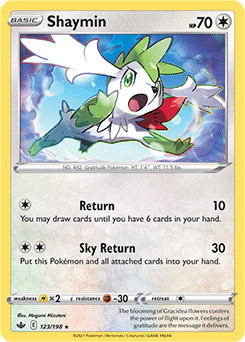 Shaymin 123/198 Pokémon card from Chilling Reign for sale at best price
