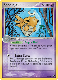 Carte Pokémon Holographique Rare Munja 14/107 de la série Ex Deoxys