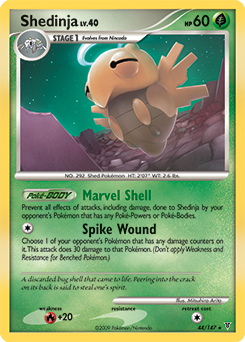 Rare Pokémon card Shedinja 44/147 from Supreme Victors expansion