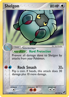 Shelgon 45/107 Pokémon card from Ex Deoxys for sale at best price