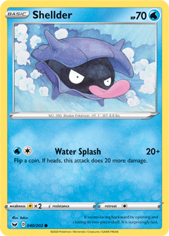 Shellder 40/202 Pokémon card from Sword & Shield for sale at best price