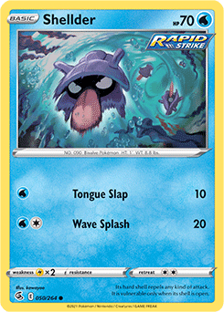 Common Pokémon card Shellder 50/264 from Fusion Strike expansion