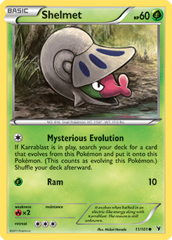 Common Pokémon card Shelmet 11/101 from Noble Victories expansion