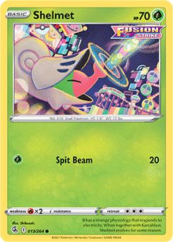 Common Pokémon card Shelmet 13/264 from Fusion Strike expansion