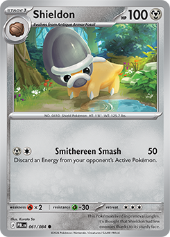 Carte Pokémon Communes Dinoclier 61/84 de la série Nuit Noire