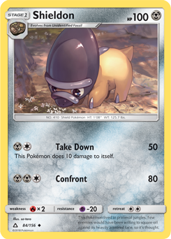 Shieldon 84/156 Pokémon card from Untra Prism for sale at best price