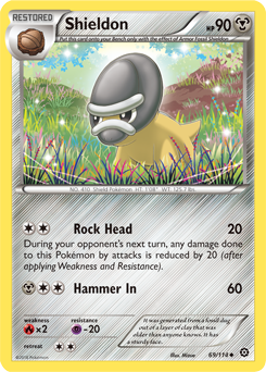 Shieldon 69/114 Pokémon card from Steam Siege for sale at best price