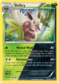 Shiftry 11/114 Pokémon card from Steam Siege for sale at best price
